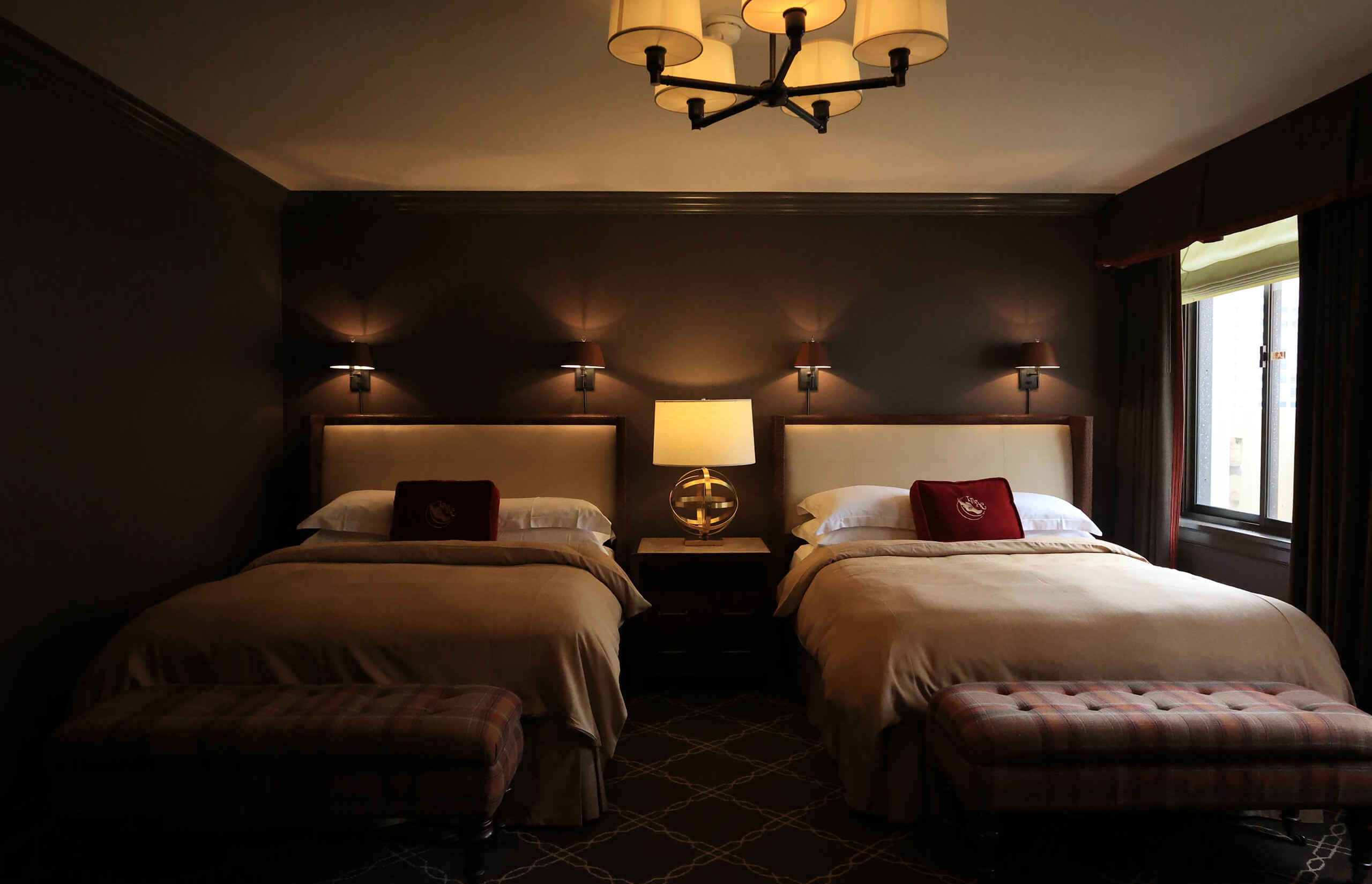 Deluxe Double Queen Room with two queen beds at the LA Athletic Club Hotel
